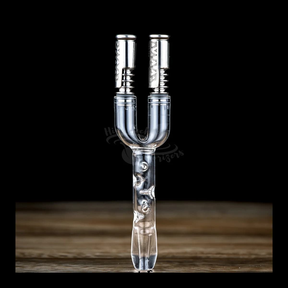 Vape Accessories 3D Double Barrel Glass VapCap Stem W/Mouthpiece