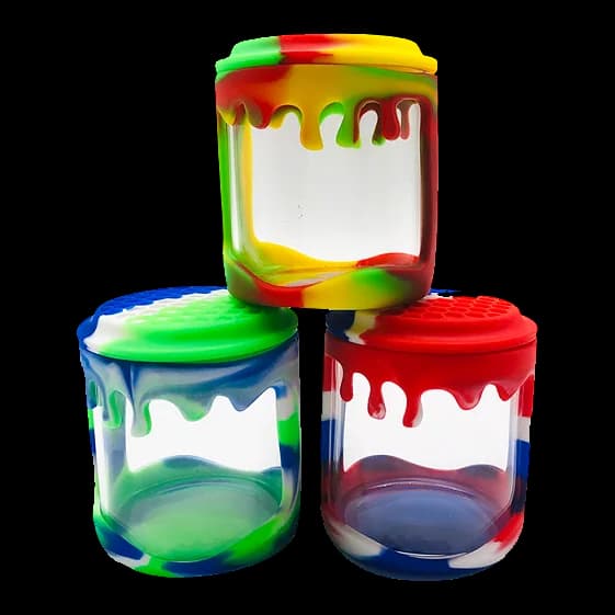 Vape Accessories Silicone and Glass Container - Rasta