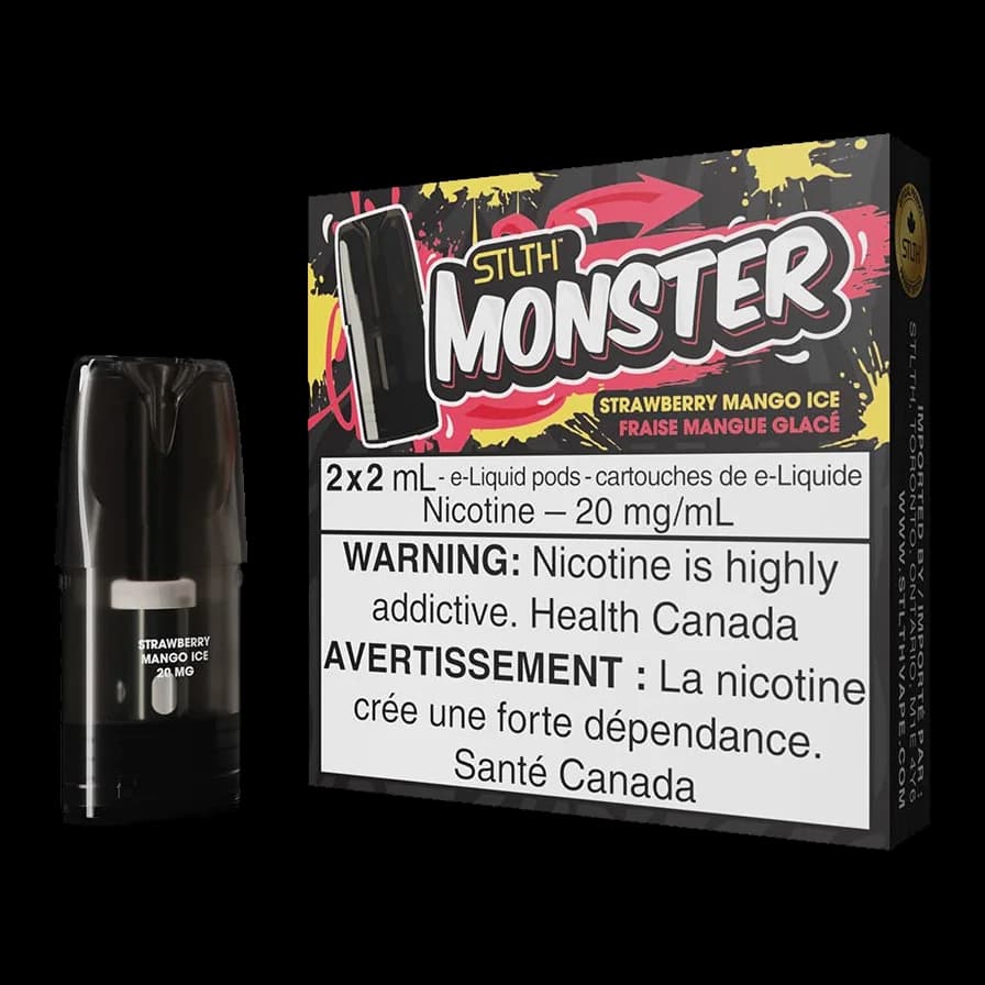 Vape Accessories STLTH Monster E-Liquid Pod Pack - Strawberry Mango Ice