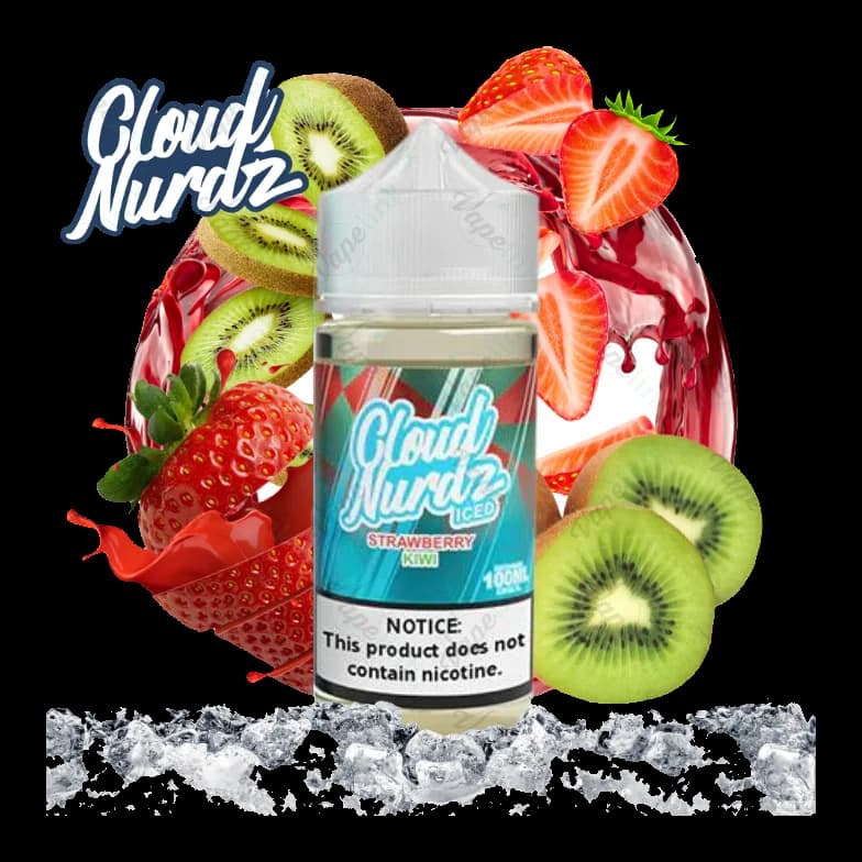 E-Liquids Cloud Nurdz - ICED - Strawberry Kiwi ICED 100ml