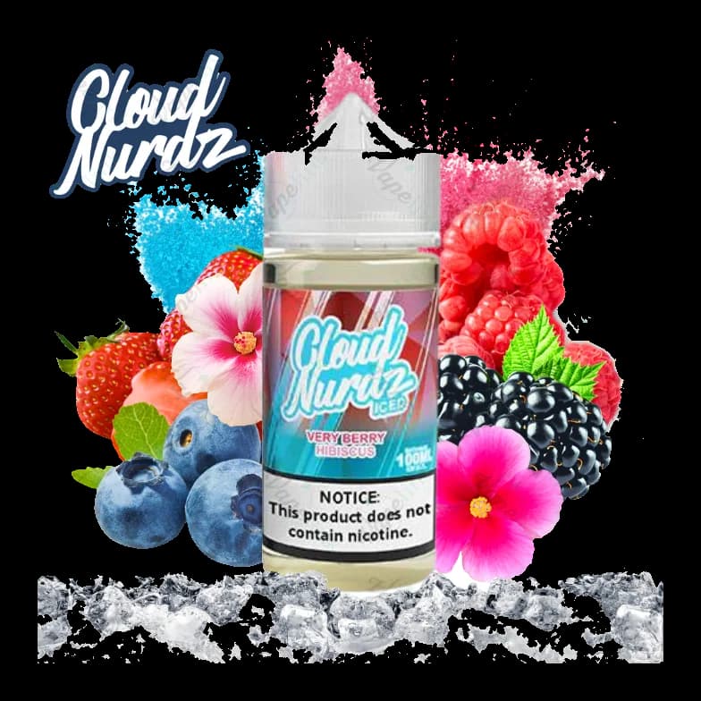 E-Liquids Cloud Nurdz - ICED - Very Berry Hibiscus ICED 100ml