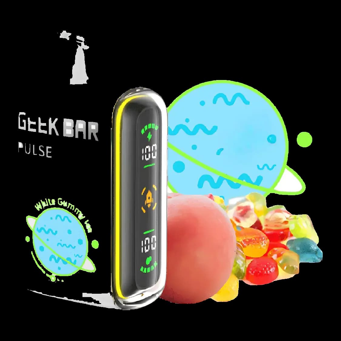 Geek Bar White Gummy Ice Geek Bar Pulse 15000 puffs