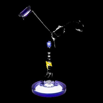 Glass Bongs 10″ Dopezilla Banshee Dab Rig - Dark Blue