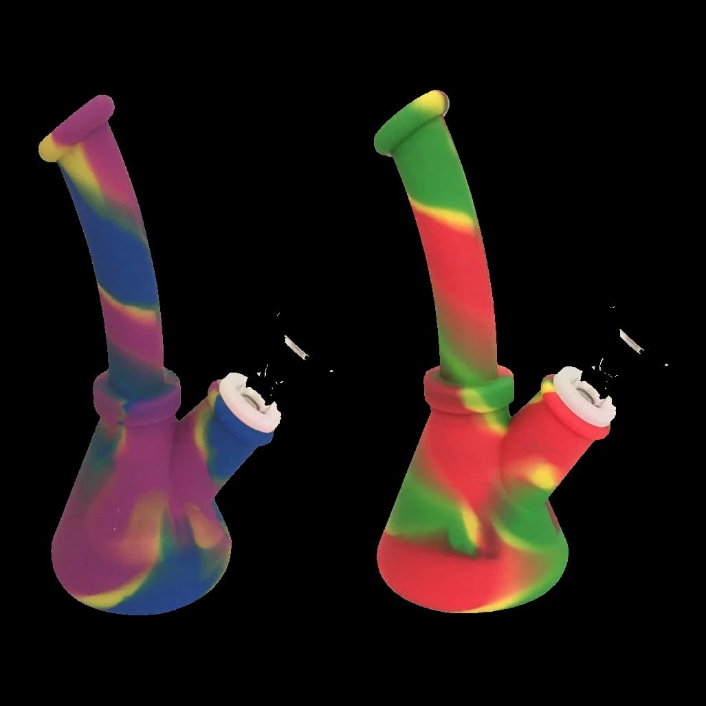 Glass Bongs 6.5″Silicone Bong w/ Glass Bowl