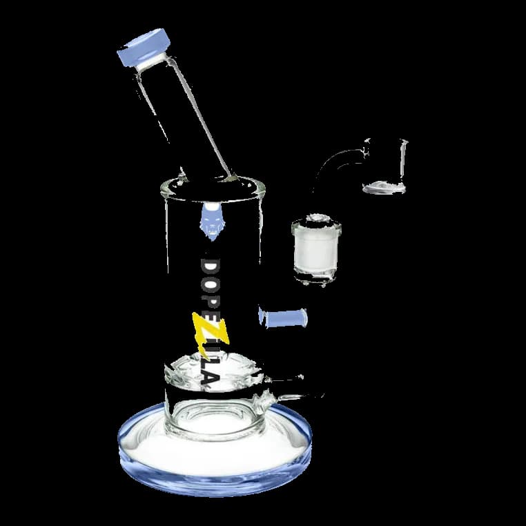 Glass Bongs 9″ Dopezilla Lycan Dab Rig - Pale Bluev