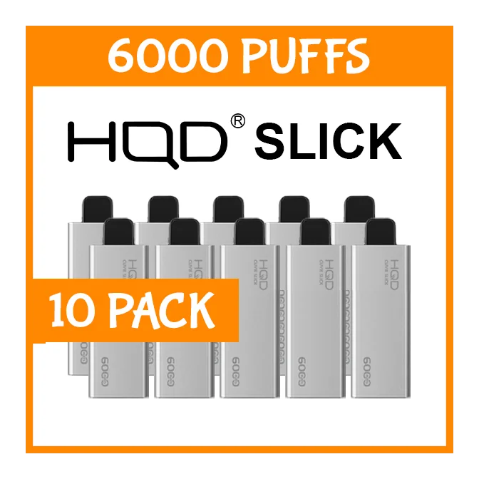 HQD Cuvie Slick 10 Pack - HQD Slick 6000 Puffs - Vape Bundle