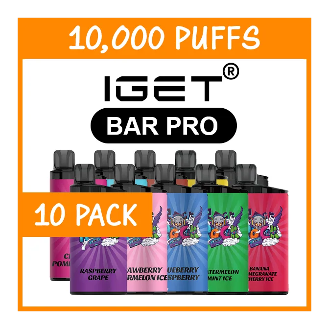 IGET Flare 10 Pack - IGET Bar Pro 10000 Puffs - High-Puff Vape Bundle